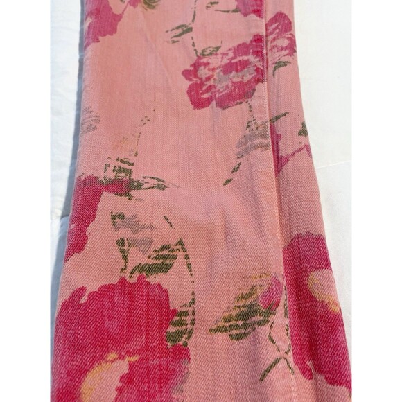 Lucky Brand Legend Womens Size 27 Floral Skinny Color Salmón Denim Jeans - Picture 3 of 5